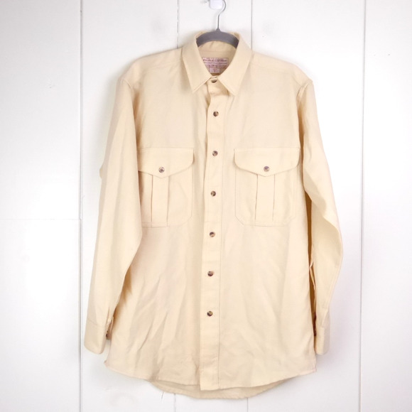 VTG Filson Shirt Mens SZ S Wool Long Sleeve Button Up Utility Workwear MiUSA - Picture 1 of 11